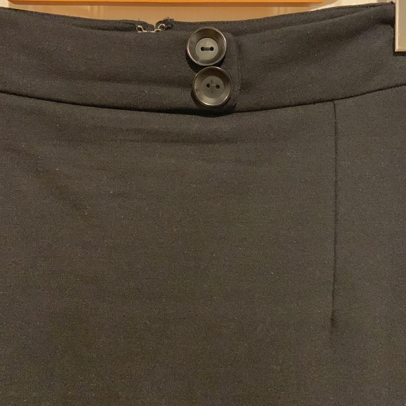 Black pencil skirt with button decoration at waist. Back zip. Mint condition - Picture 2 of 5